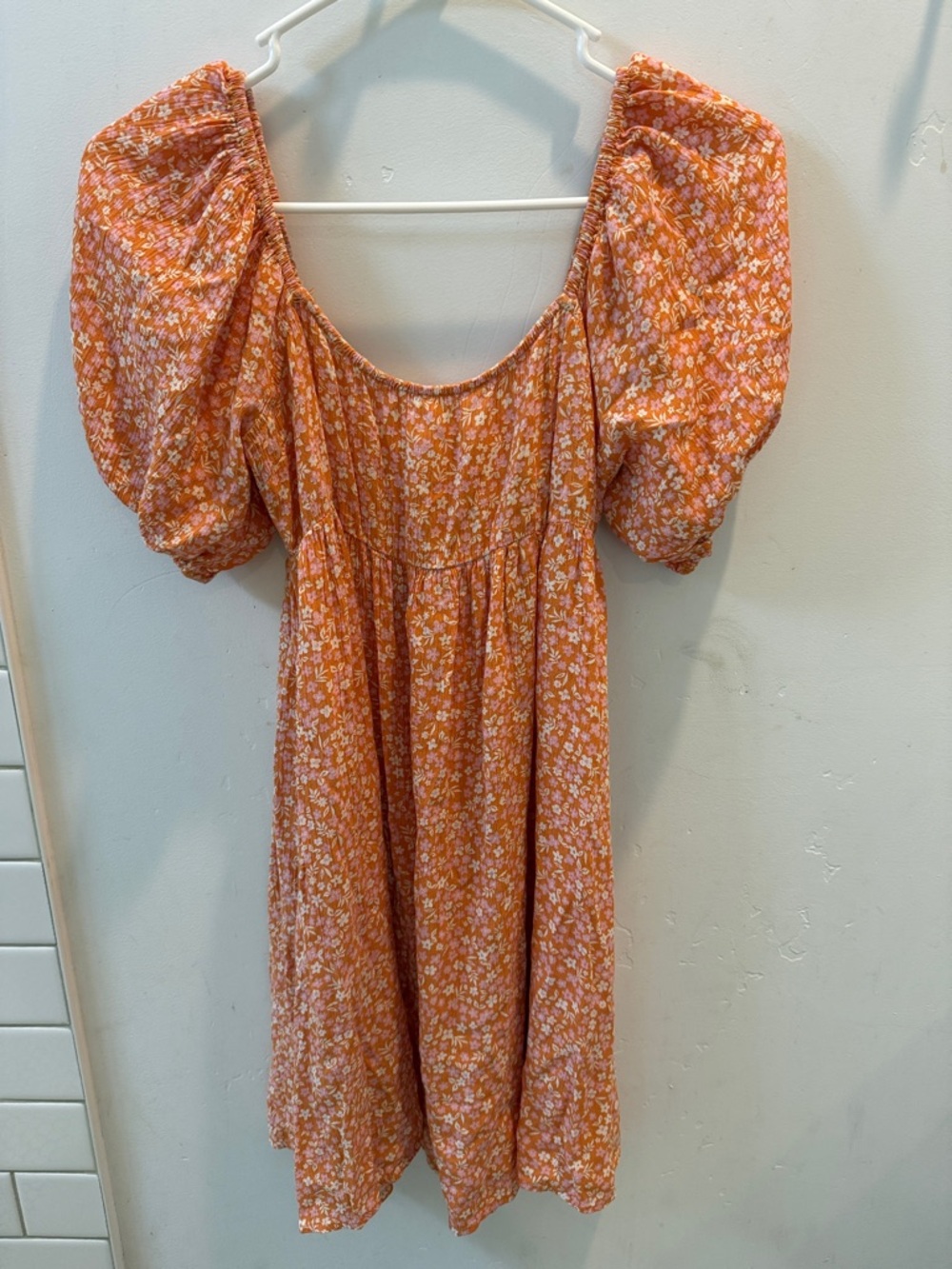 Billabong Floral Puff Sleeve Midi Dress